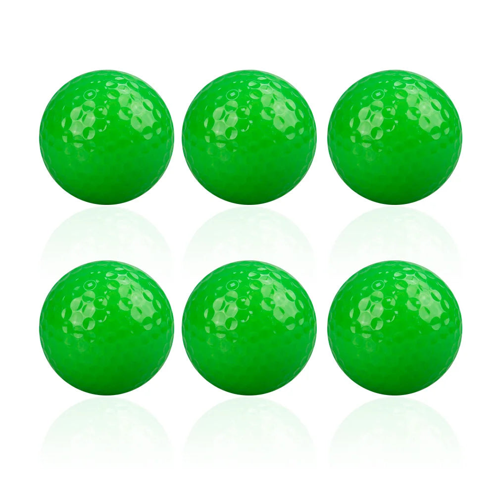 CRESTGOLF 6pcs/Pack Colorful Mini Golf Balls Two Piece Golf Practice Balls Training Golf Pelotas