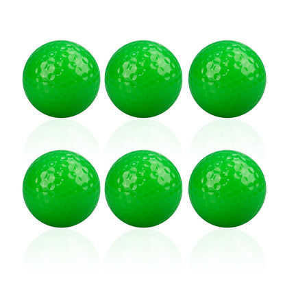 CRESTGOLF 6pcs/Pack Colorful Mini Golf Balls Two Piece Golf Practice Balls Training Golf Pelotas