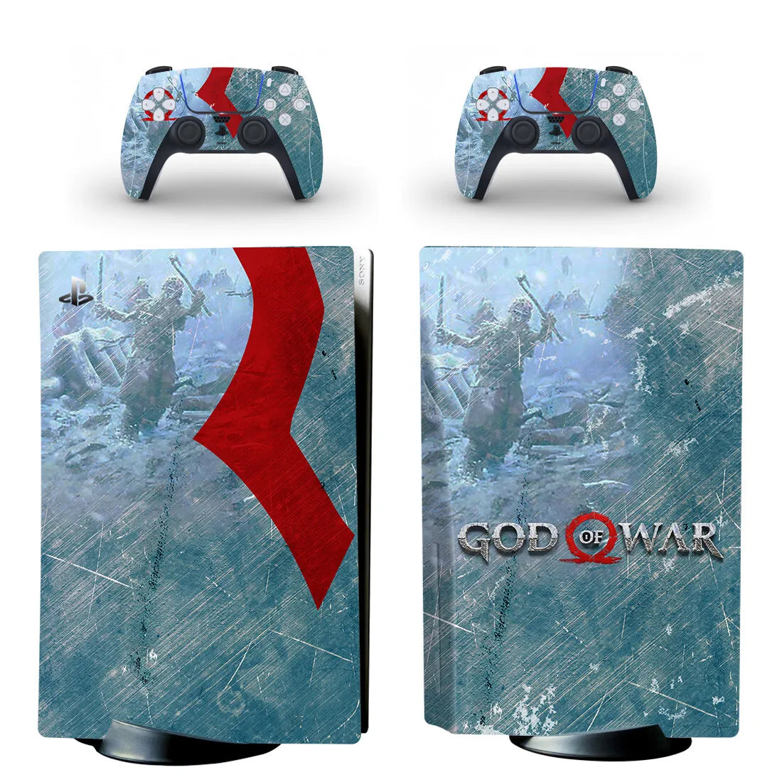 God of War PS5 Disc Edition Skin Sticker Decal Cover for Console & Controller PS5 Disk Skin Sticker Vinyl