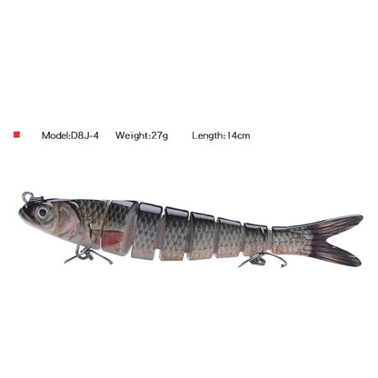 Fishing Bait Sinking Wobblers Fishing Tools 14cm28g17g Fishing LurefiShing Gaccessories  8 Segment Hard Lures for Fishing Lure