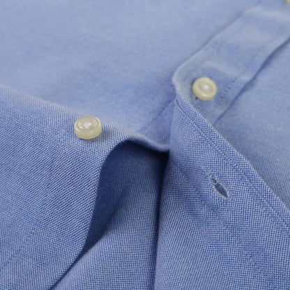 Men's Cotton Oxford Plaid Long Sleeve Casual Shirt with Pocket