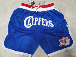 Embroidery Basketball Shorts Retro Sweat Vintage Bulls Magic Heat All Star Basketball Wear Shorts Zipper Pockets Just Men Don