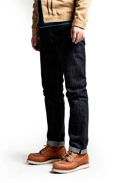 SD107-0001   Heavy Weight Indigo Selvage Unwashed Pants Unsanforised Thick Raw Denim Jean 17oz