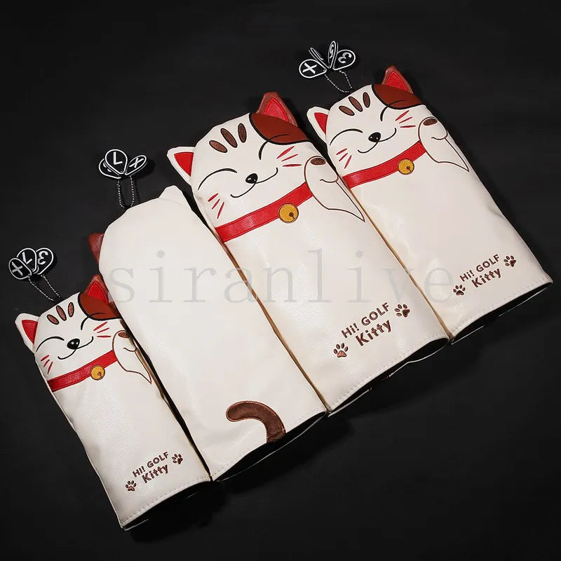 Money Cat PU Leather Golf Headcovers