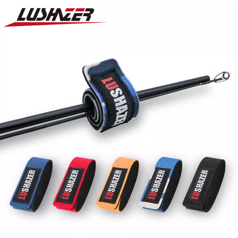2pcs/Lot LUSHAZER Fishing Rod Tie Magic Fishing Tool Cable Tie Rod Strap Belt Tie Rod Fishing Accessories Suspenders
