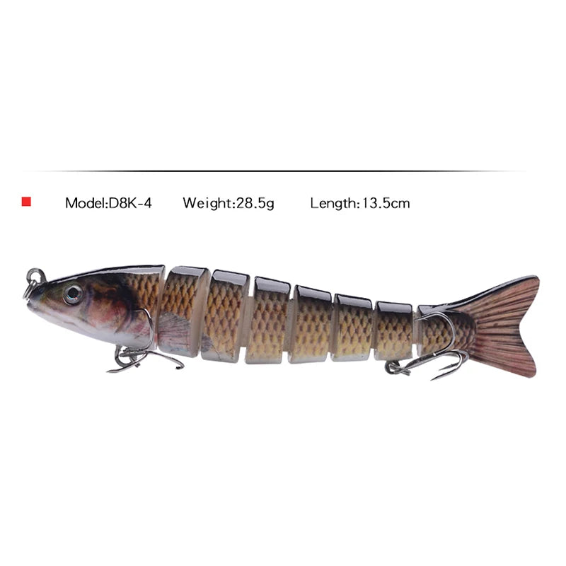 Fishing Bait Sinking Wobblers Fishing Tools 14cm28g17g Fishing LurefiShing Gaccessories  8 Segment Hard Lures for Fishing Lure