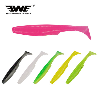 EWE China Fishing 51mm 1.3g Fishing Lure Soft Body Fish Swim Bait T-Tail Fishing Lure