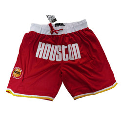 Embroidery Basketball Shorts Retro Sweat Vintage Bulls Magic Heat All Star Basketball Wear Shorts Zipper Pockets Just Men Don
