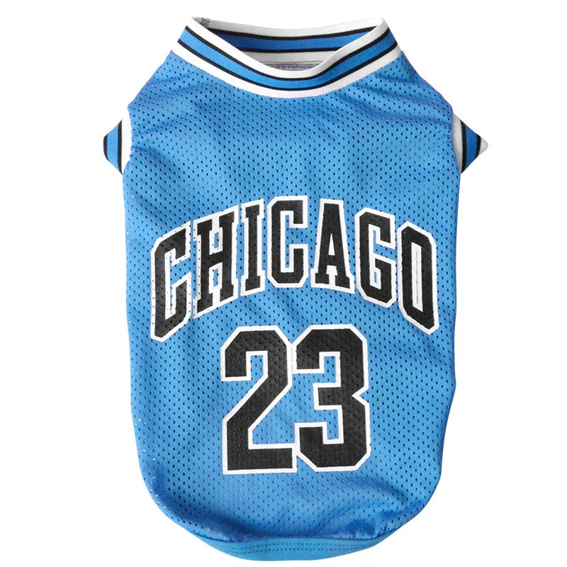 Pet Apparel Designer Dog Clothes Wholesale Tshirt Sports Suit Dog Basketball Jersey Dog Summer Clothes