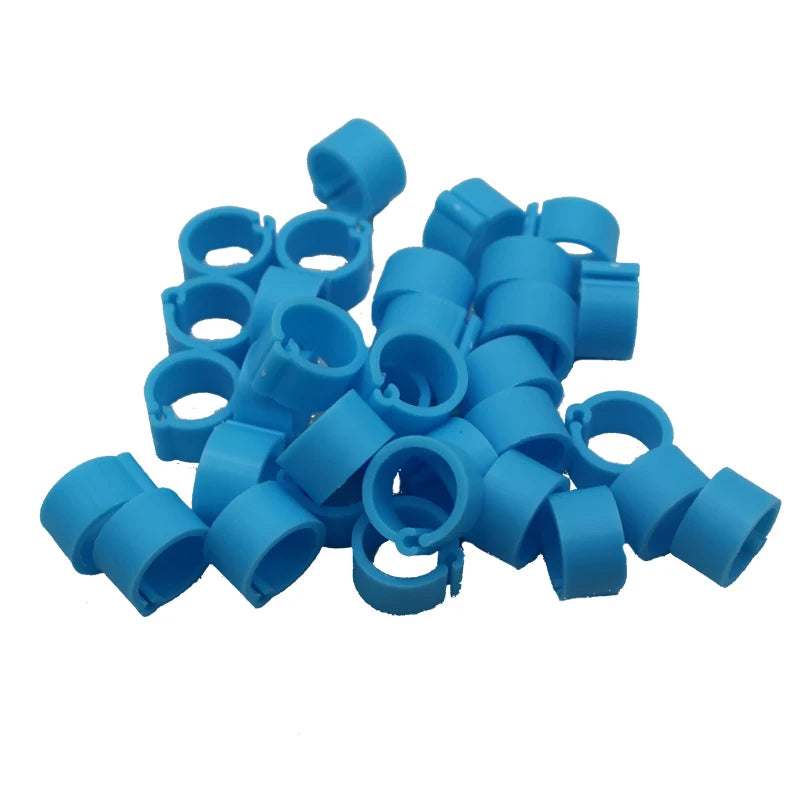100 Pcs 8mm Inner Diameter 7mm Height Birds Foot Rings 10 Colors Without Text Parrot Pigeon Identification Ring Birds Carriers