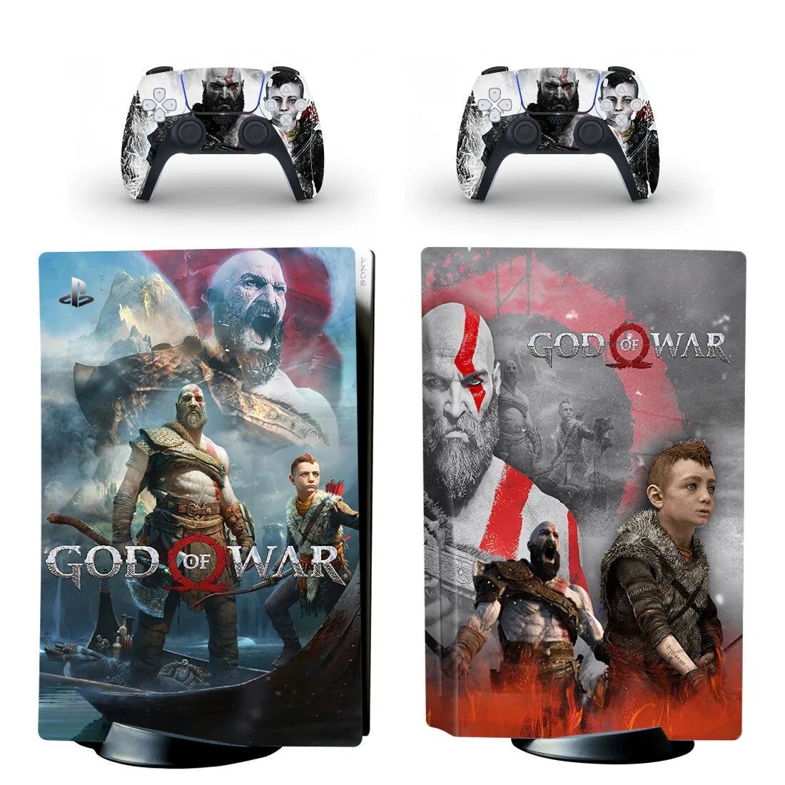 God of War PS5 Disc Edition Skin Sticker Decal Cover for Console & Controller PS5 Disk Skin Sticker Vinyl