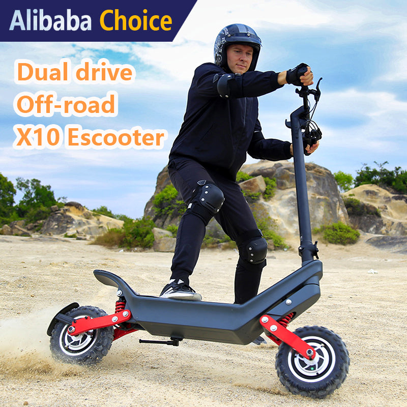 KIXIN HX X10 New Design 100km Range Cross-Country Mountain Scooter Electric Dual Motor Scooters Two Wheel Electric Scooter Adult