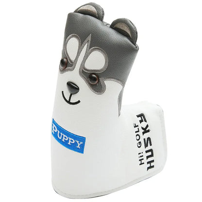 Lovely Husky Animal Golf Putter Headcover PU Leather Dustproof New for Putter
