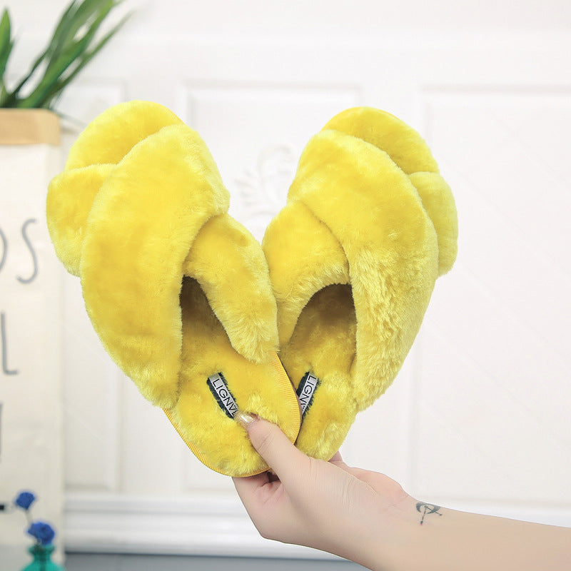 2021 New Winter Indoor Children Kids Ladies Home Soft Shoes Fashion Fur Slippers for Women