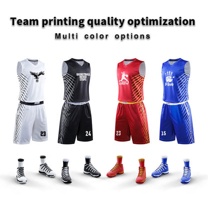 Hot Selling Sublimation Uniform Design Color Red Mens Basketball Jersey Custom