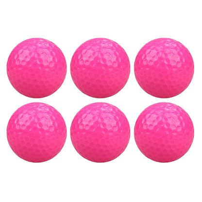 CRESTGOLF 6pcs/Pack Colorful Mini Golf Balls Two Piece Golf Practice Balls Training Golf Pelotas