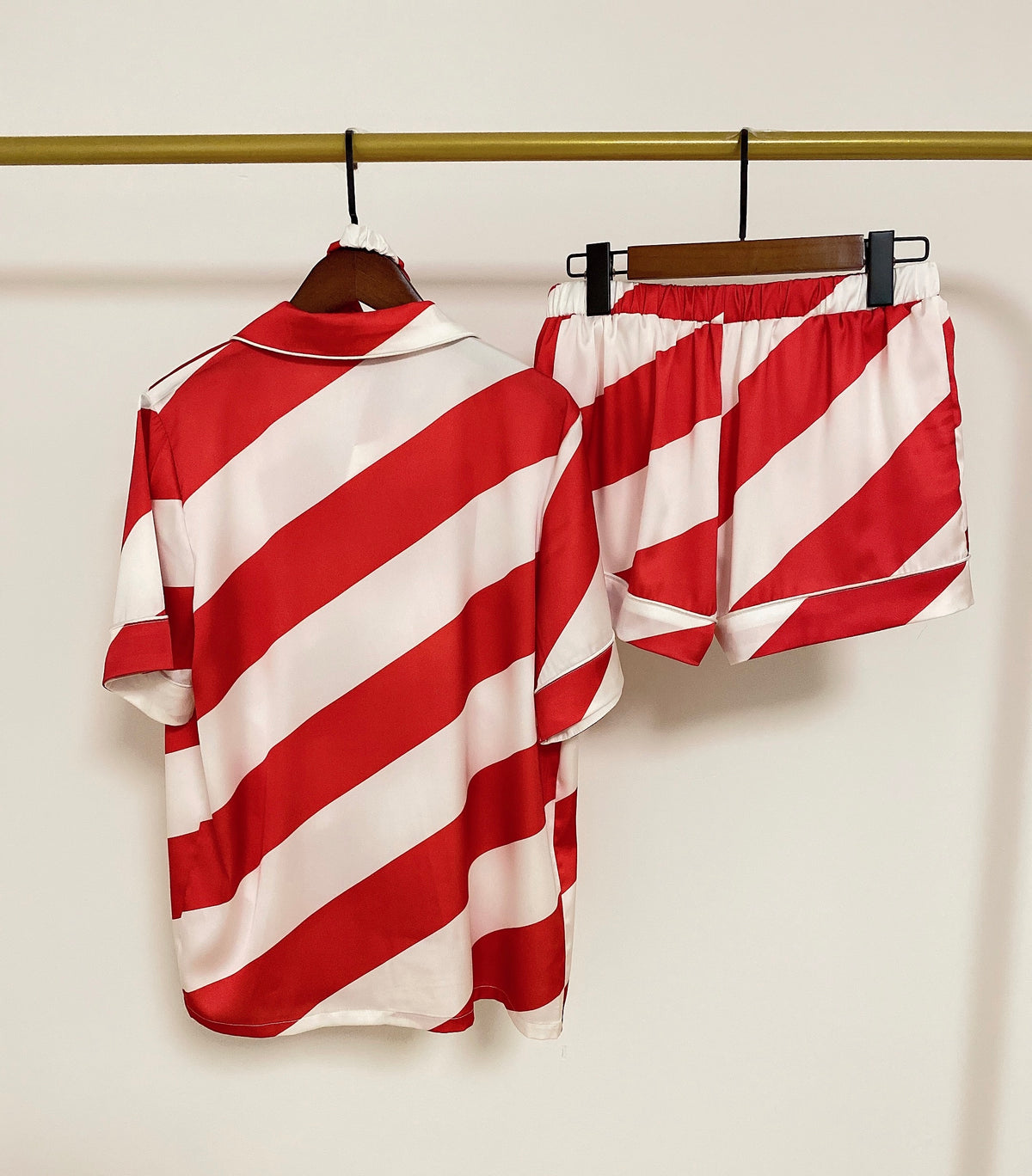 Holiday Cotton Pajamas Red and White Striped Christmas  Pajamas for Family