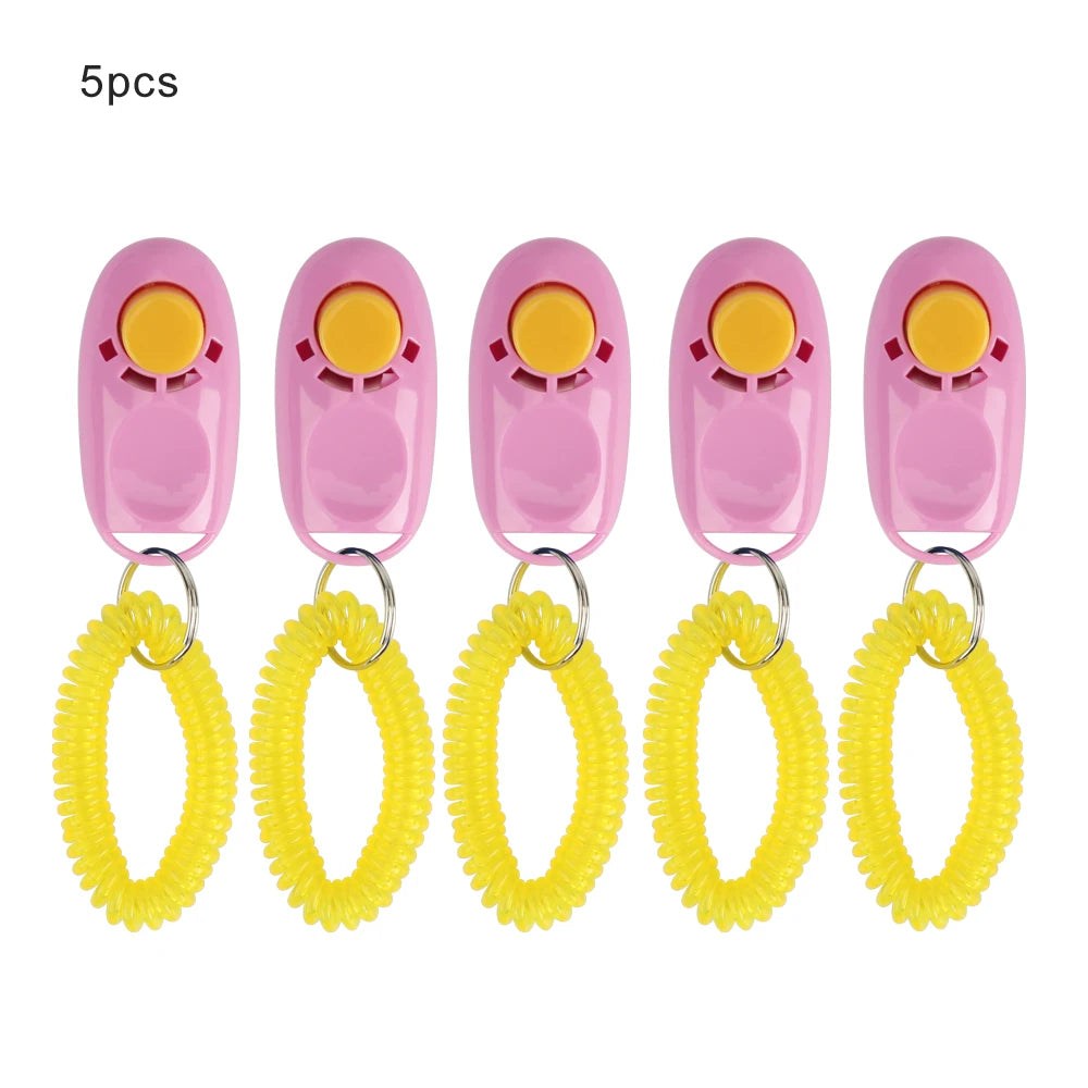 5pcs Dog Clicker Toys Pet Tranining Clicker Obedience Dog Cat Training Trainer
