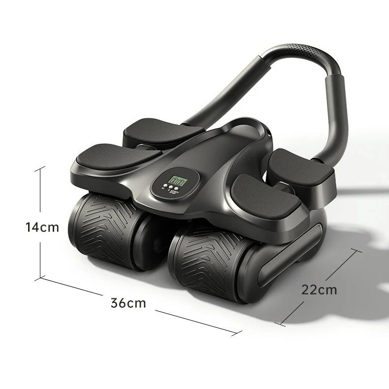 Automatic Rebound Four-Wheel Abdominal Roll Thin Belly Exercise Equipment for Men Women Household Fitness Elbow for Ab Roller