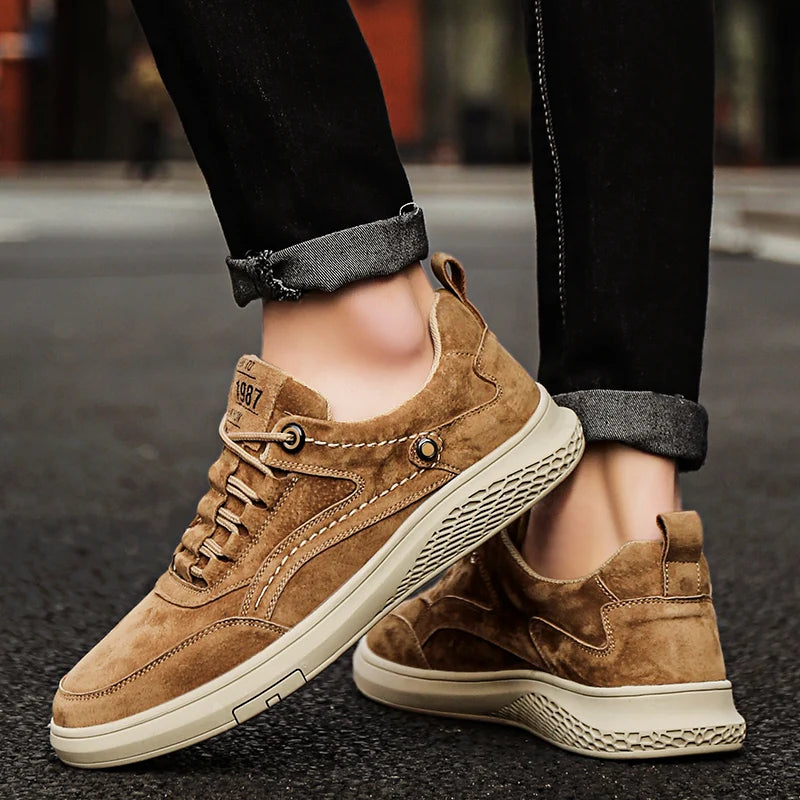 Men's Casual Shoes Outdoor Men's Shoes New Handmade Large Size Stitching All-Match Business Leather Shoes Men