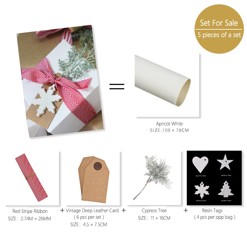 Christmas Decoration Gift Wrapping Set Christmas Wrapping Paper Ribbon for Packaging