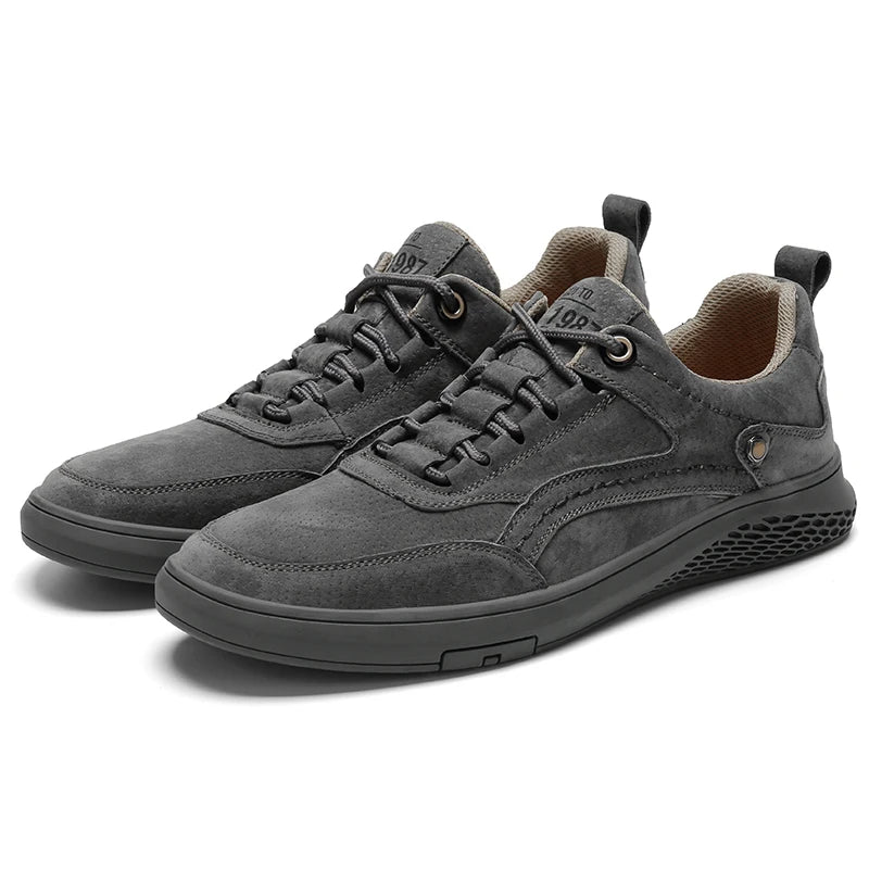 Men's Casual Shoes Outdoor Men's Shoes New Handmade Large Size Stitching All-Match Business Leather Shoes Men