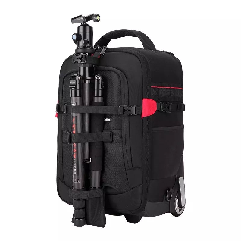 Vnelstyle Professional DSLR Camera Trolley Suitcase Bag Video Photo Digital Camera Luggage Travel Trolley Backpack on Wheels