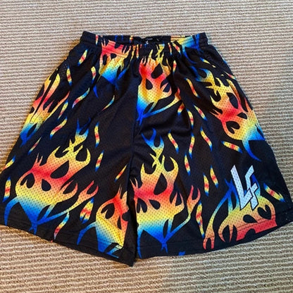 New Arrivals Mesh Basketball Shorts All Over Print Sport Mens Basketball Shorts