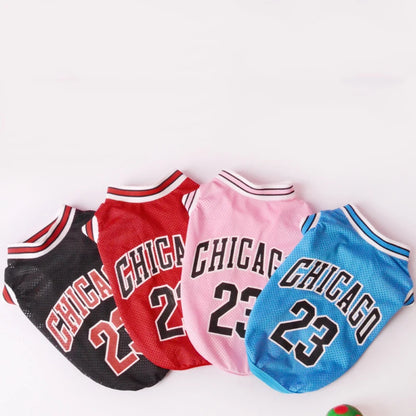 Pet Apparel Designer Dog Clothes Wholesale Tshirt Sports Suit Dog Basketball Jersey Dog Summer Clothes