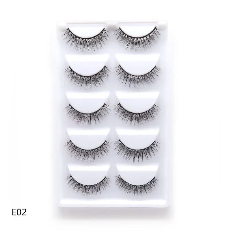 5 Pairs Multipack Faux 3D Mink Hair False Eyelashes Handmade Fluffy Long Lashes Nature Long Eye Makeup Tools Eye Lashes H13/S19