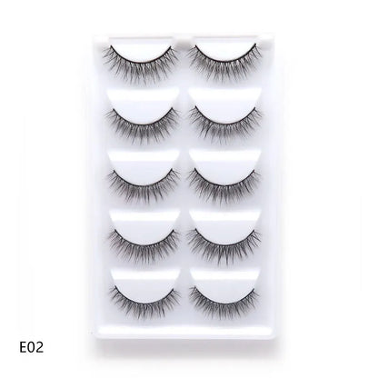 5 Pairs Multipack Faux 3D Mink Hair False Eyelashes Handmade Fluffy Long Lashes Nature Long Eye Makeup Tools Eye Lashes H13/S19