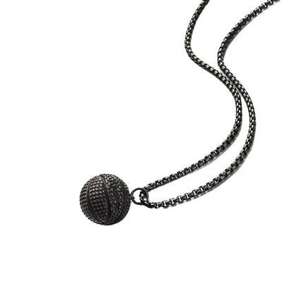 Craft Wolf Stainless Steel Jewelry Men Basketball Shape Necklace