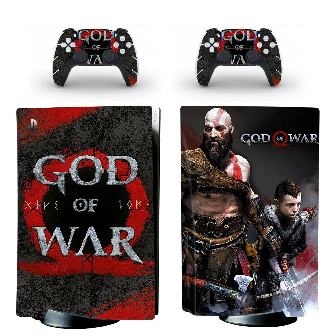 God of War PS5 Disc Edition Skin Sticker Decal Cover for Console & Controller PS5 Disk Skin Sticker Vinyl