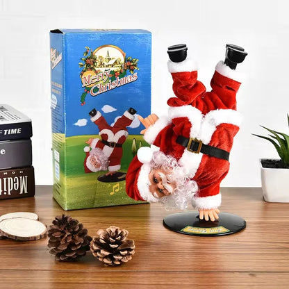 Dropshipping Santa Claus Musical Climbing Rope Ladder Electric Musical Toy Ornaments for Holiday Season MOQ 1 Piece