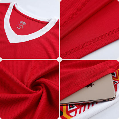 In Stock QUICK DRY 100% Polyester Basketball Wear Wholesale  T-Shirt and Pants