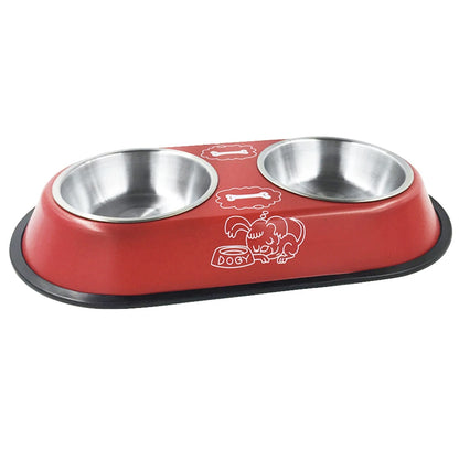 Pet Feeding Double Bowls Dog Cat Food Station Stainless Steel Water Food Bowls Feeder Solution for Dogs Cats Supplies