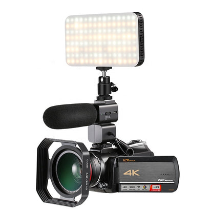 4K Professional 12X Optical Zoom Digital Camcorder WiFi Camera 3.1 Inch  IPS Touch Screen Video Camera ORDRO AC5