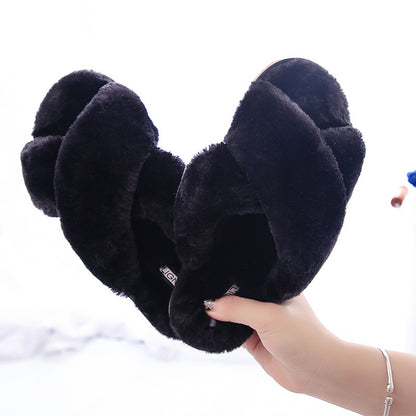 2021 New Winter Indoor Children Kids Ladies Home Soft Shoes Fashion Fur Slippers for Women