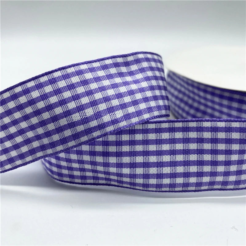 5yards/Lot 25mm Plaid Ribbon Christmas Decor Ribbon for Handmade Design Christmas Decoration DIY Gift Wrapping
