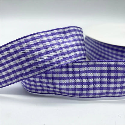 5yards/Lot 25mm Plaid Ribbon Christmas Decor Ribbon for Handmade Design Christmas Decoration DIY Gift Wrapping