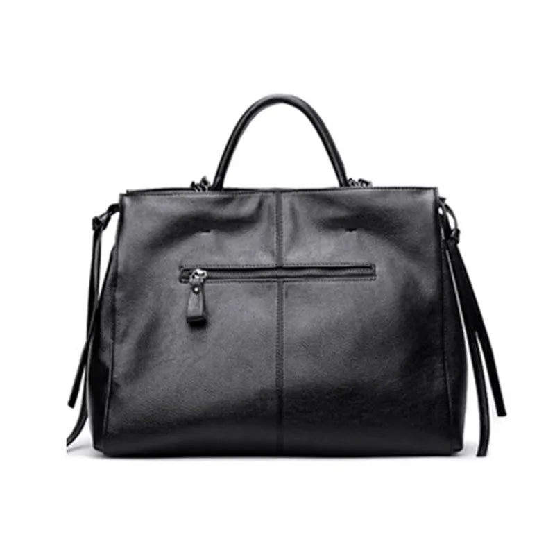 NIGEDU Brand Design Women Handbag Luxury Simple Crocodile Leather Handbags Chain Women's Shoulder Bag Black Big Totes Bolsas