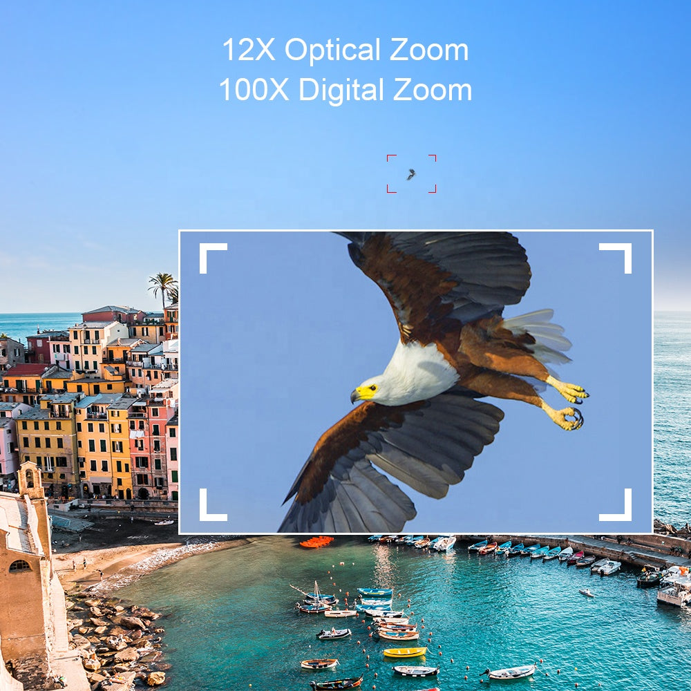 4K Professional 12X Optical Zoom Digital Camcorder WiFi Camera 3.1 Inch  IPS Touch Screen Video Camera ORDRO AC5