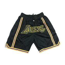 Embroidery Basketball Shorts Retro Sweat Vintage Bulls Magic Heat All Star Basketball Wear Shorts Zipper Pockets Just Men Don