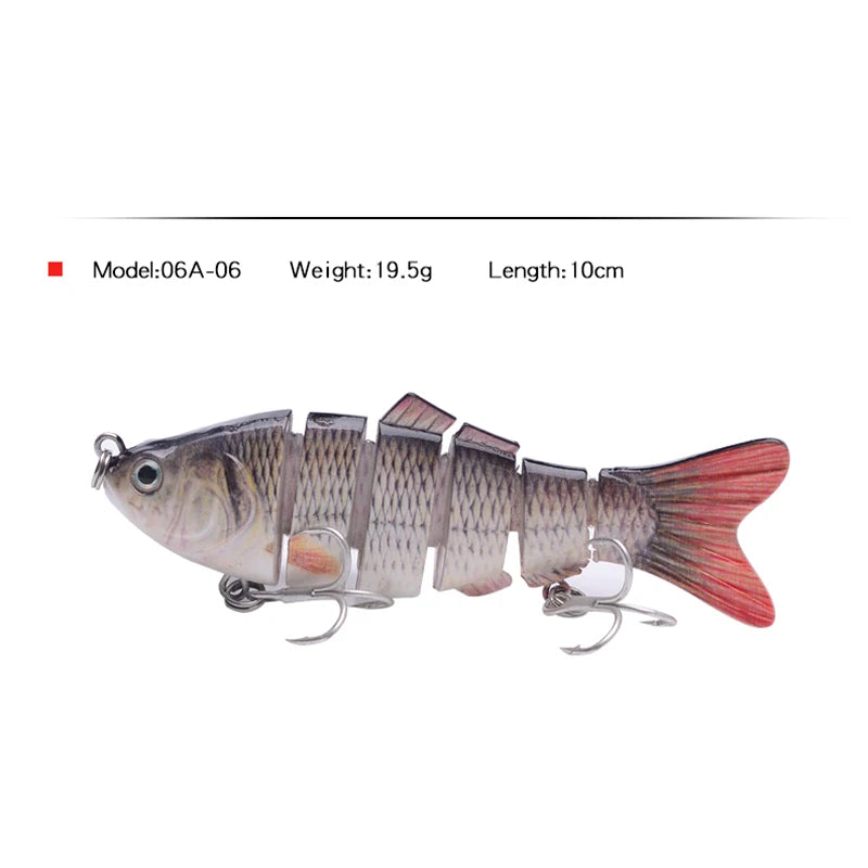 Fishing Bait Sinking Wobblers Fishing Tools 14cm28g17g Fishing LurefiShing Gaccessories  8 Segment Hard Lures for Fishing Lure