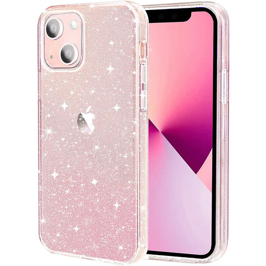 Clear Glitter Case for iPhone 17 Air 16E 16 E 15 Plus 14 13 Pro Max 12 Mini 11 X XS XR SE 2020 2022 8 7 Phone Cover Accessories