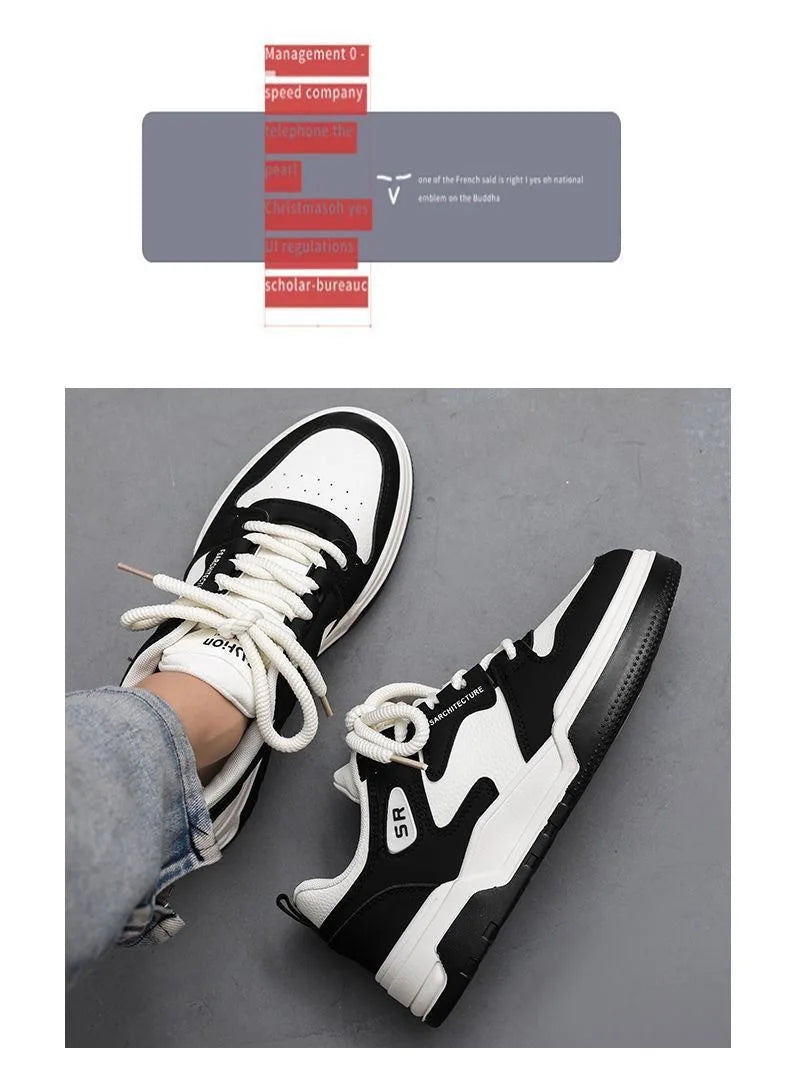 Low Top Men's Skate Shoes Anti-Slip Men's Skateboard Shoes Durable Athletic Casual Walking Shoes