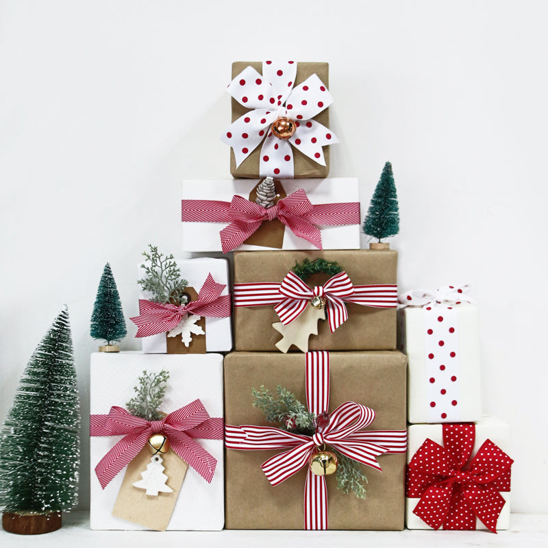 Christmas Decoration Gift Wrapping Set Christmas Wrapping Paper Ribbon for Packaging