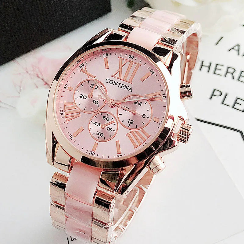 Ladies Fashion Pink Wrist Watch Women Watches Luxury Top Brand