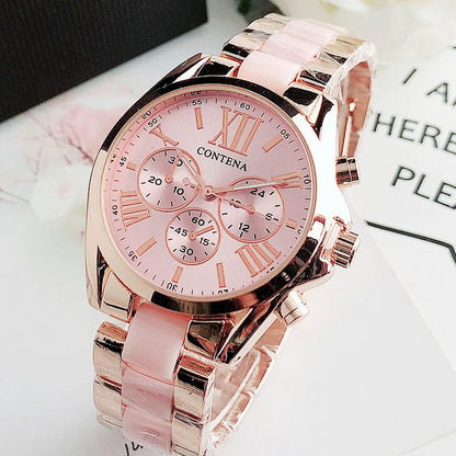 Ladies Fashion Pink Wrist Watch Women Watches Luxury Top Brand