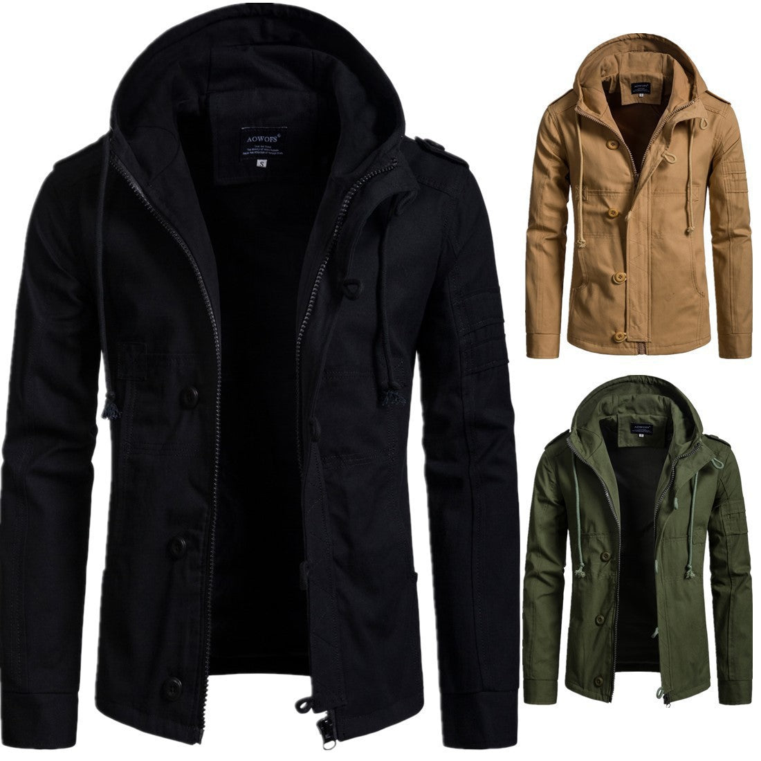 Zipper Trendy Mens Hoodie Men Jackets Casual  Mens Clothing Hoodie Fashion Coats Warm Fitted Outwear Windbreaker Winter Jacket